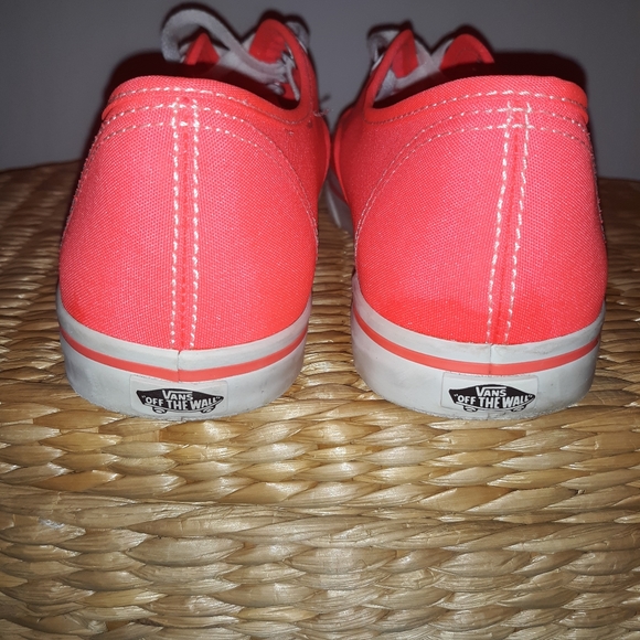 Vans Authentic Lo Pro Neon Coral Shoes - Picture 4 of 5